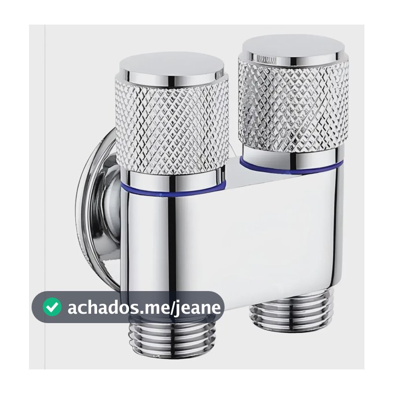 Registro Válvula Saída Dupla 1/2 Ducha Higiênica Abs Cromada