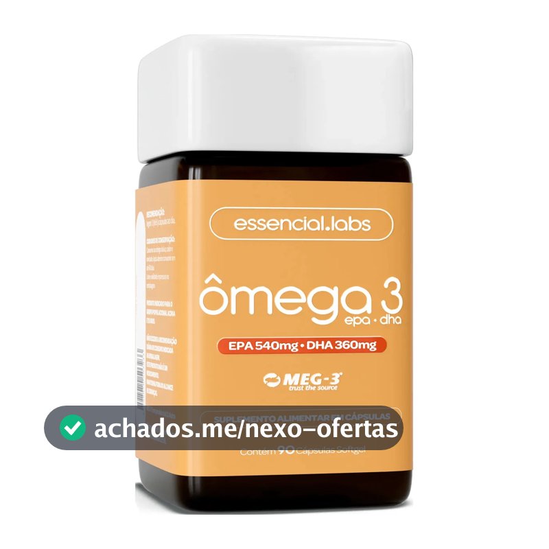 ÔMEGA 3 EPA DHA 1000mg com Selo MEG-3® - 90 Cápsulas Softgel - 100% Puro com Tecnologia Avançada e Alta Biodisponibilidade