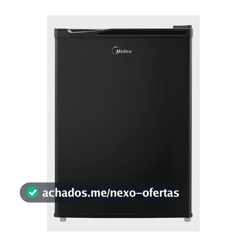 Frigobar 67 Litros Black Edition Inverter Bivolt Midea Preto