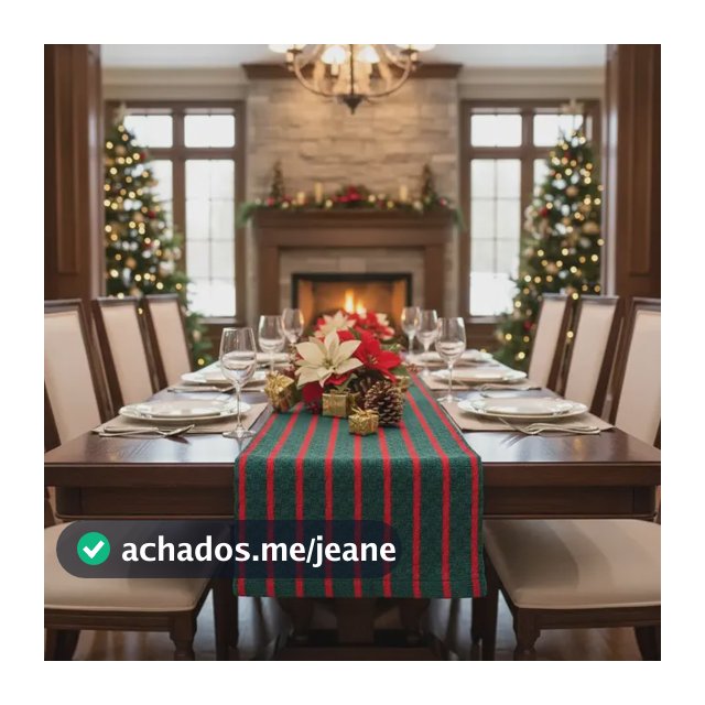 Trilho, Caminho De Mesa. Decoração Mesa Posta Tear Mineiro Natal Verde Listrado