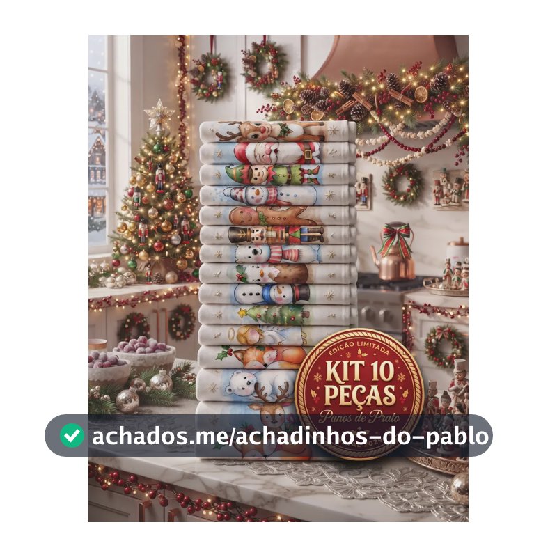 Kit 10 Pano De Prato Estampado 100% Algodão