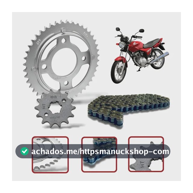 Kit Relação Titan 125 2000 A 2004 Fan 125 2005 A 2008 Prateado