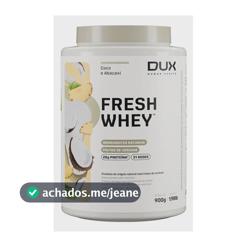 Whey Protein FreshWhey Dux Nutrition Pote 900g - Coco E Abacaxi