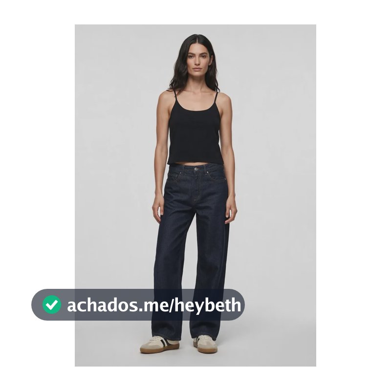Calça Jeans Feminina Wide Leg Hering Adulto Azul 038