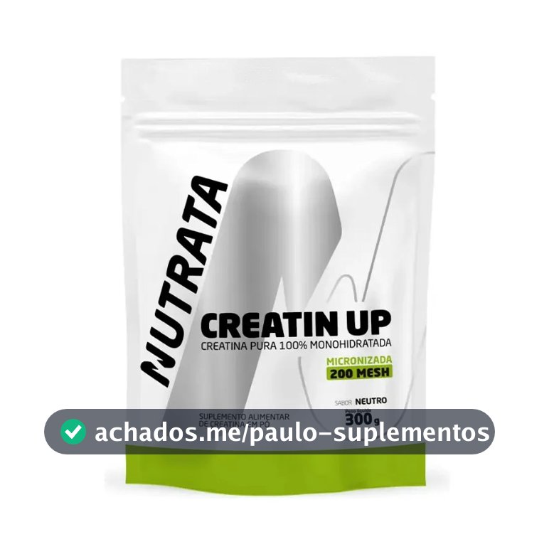Creatina Monohidratada Nutrata 300g Refil em Pó Pura