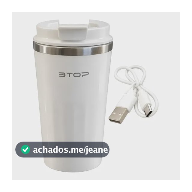 Copo Termico Mixer Automatico Caneca Misturadora Cafe 400ml Branco 127/220v