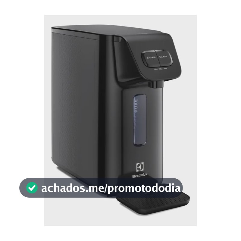Purificador de Água Gelada Fria e Natural PE15P Electrolux Compacto Eletronico Placa Filtro refil 6 meses ou 3000l Bivolt - preto