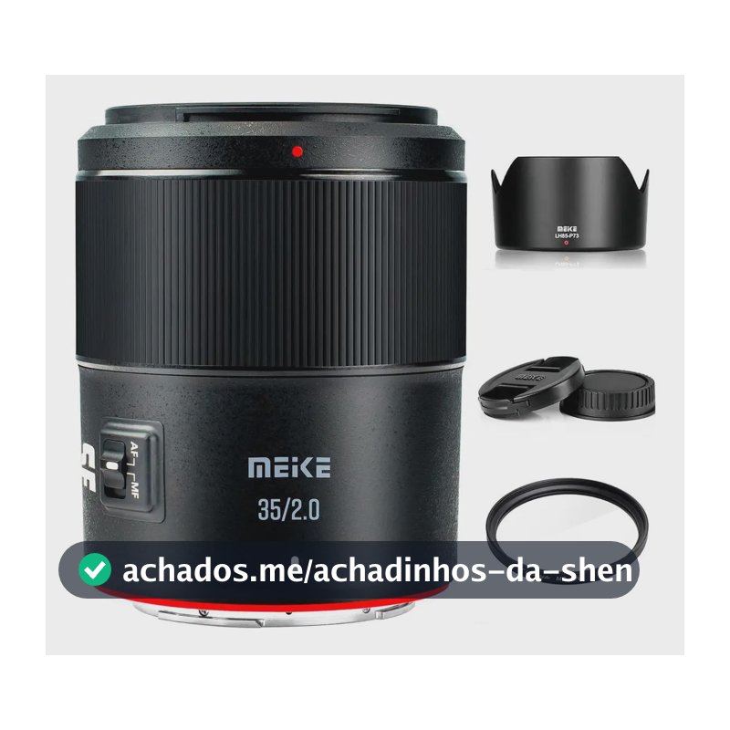 Lente Meike 35mm F2.0 Sony E-Mount Autofoco Abertura Eletrônica Preto