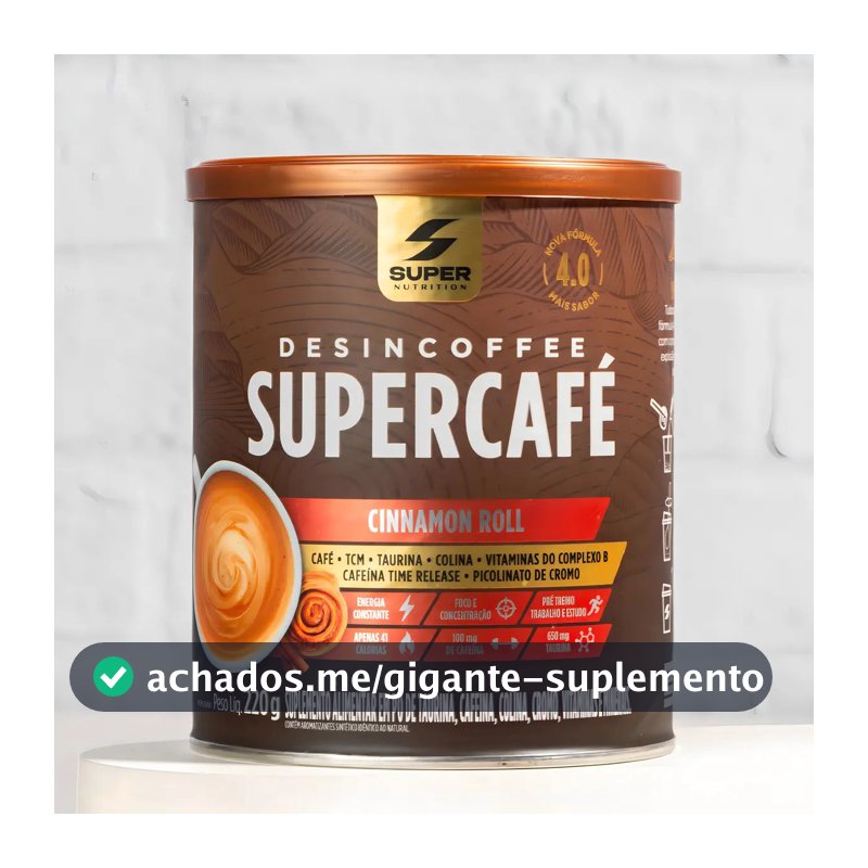 Supercafé Super Nutrition 220g - Sabor Cinnamon Roll