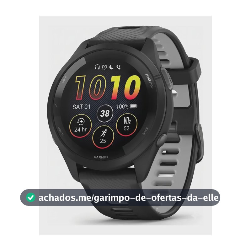 Garmin Forerunner 265 Smartwatch Music Esportivo Cinza Preto
