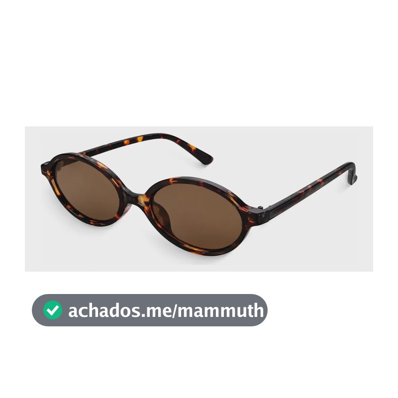 Óculos de Sol Saint Germain Siena Oval Tartaruga para Mulher com Lente Marrom e Proteção UV400