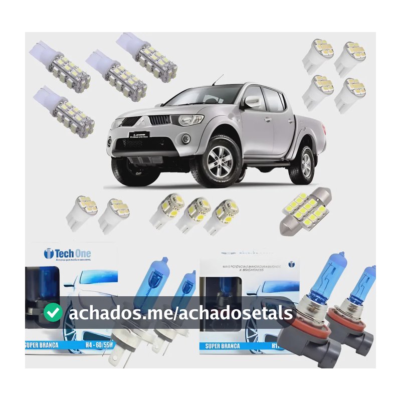Kit Lampadas Led Super Branca L200 Triton Teto Ré Techone L200 - Branco