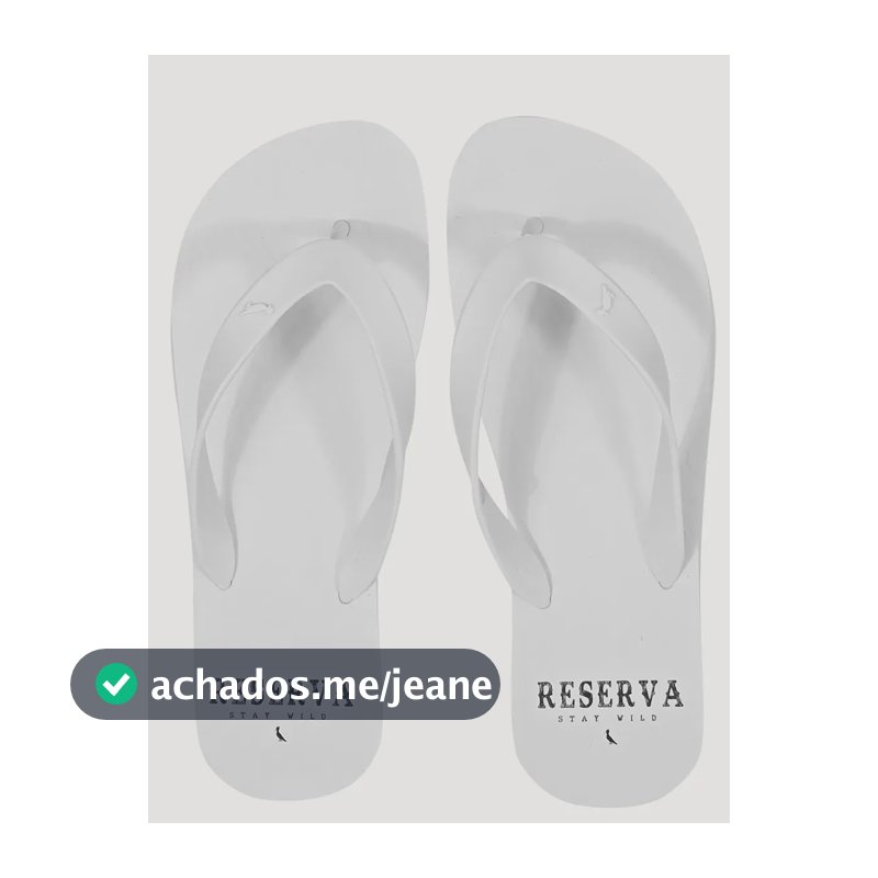 Chinelo Reserva Basic Saloon Branco Branco 37.38 Br