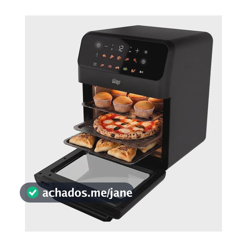 Air Fryer Oven 11 Litros Wap Waod4 Grey Stone Painel Digital 11 Funções 127V