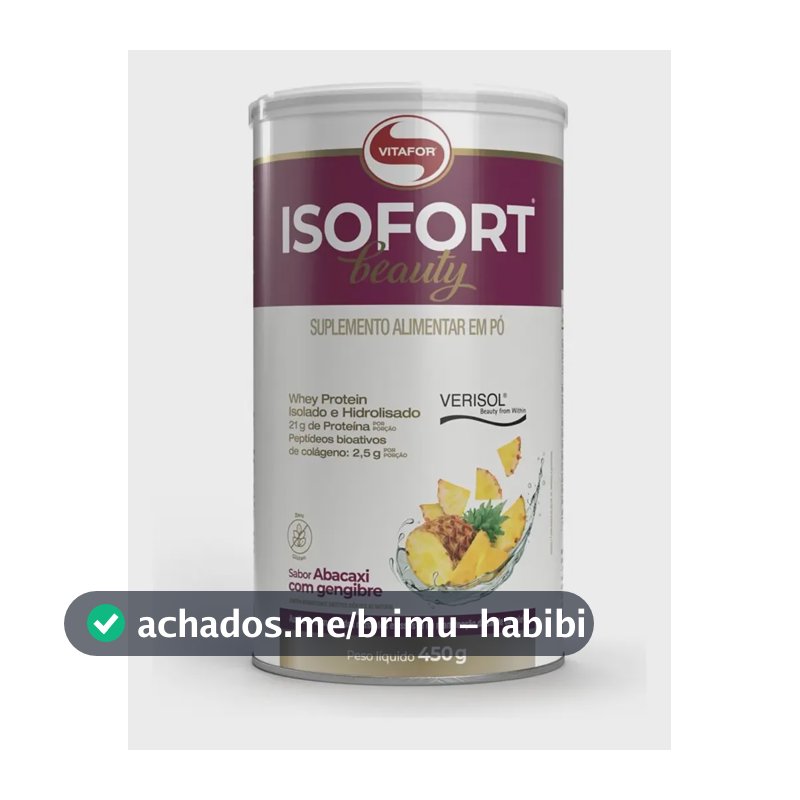 Isofort Beauty Whey Abacaxi Com Gengibre 450g Vitafor Abacaxi Com Gengibre