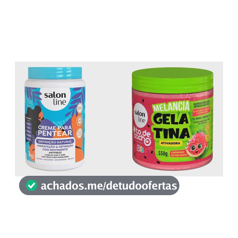 Kit #todecacho: Creme Para Pentear Definição Natural 1kg + Gelatina Ativadora Melancia 550g