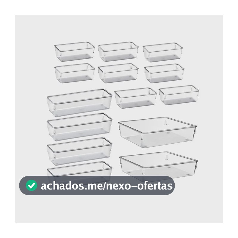 Kit Organizadores Com 14 Multiuso Gavetas Empilhavel