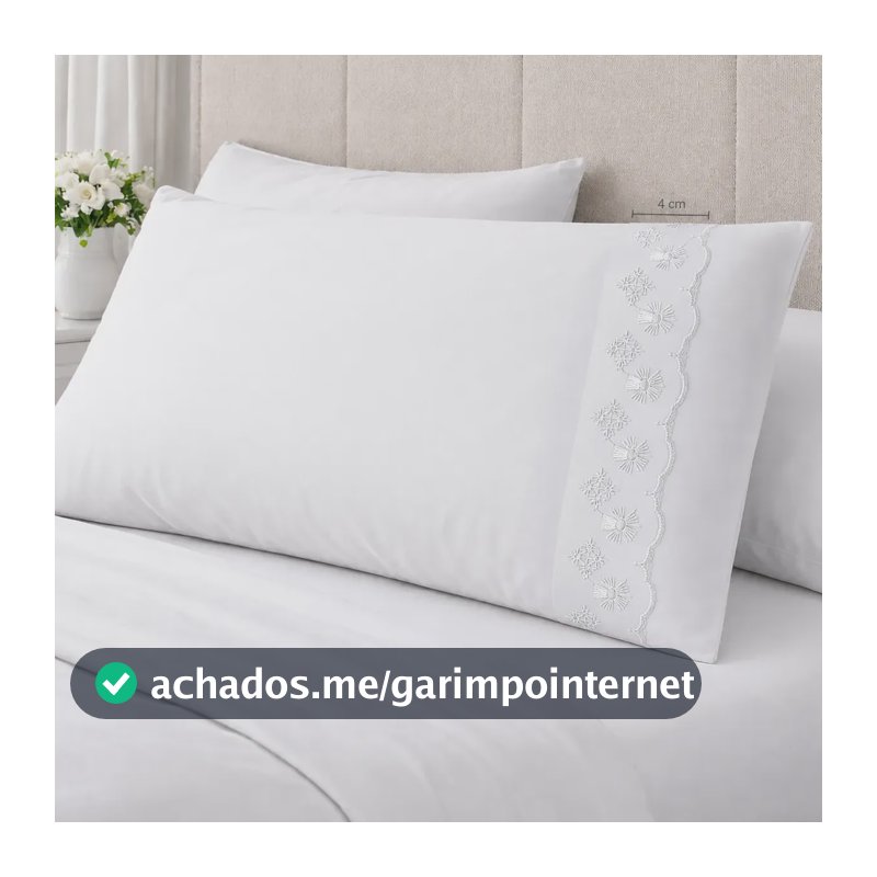 Jogo De Lençol King Size 4 Peças Bordado Inglês 400 Fios Branco