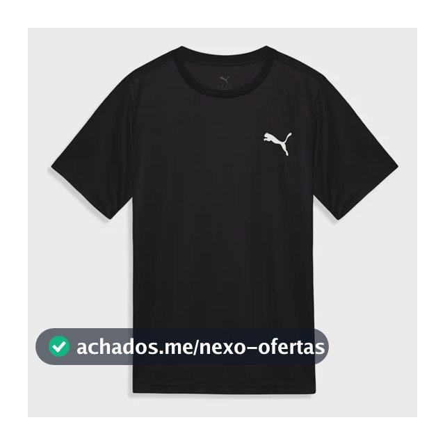 Camiseta Ess Small Puma Logo Poly Tee Masculina Puma Preto M