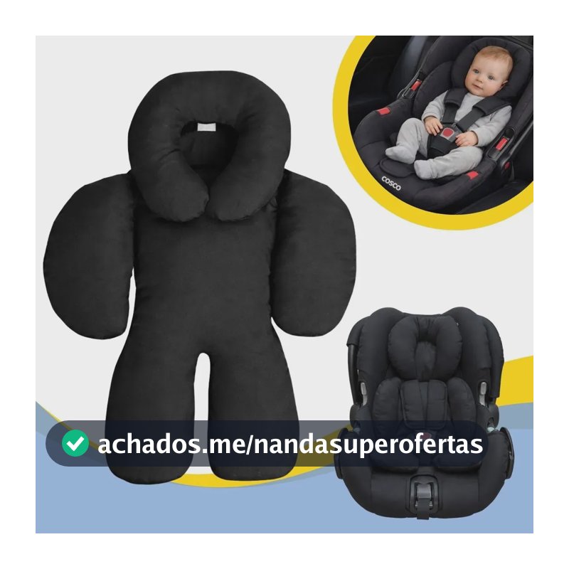 Redutor Bebe Conforto Almofada Cadeirinha Protetor Preto Boa Dica