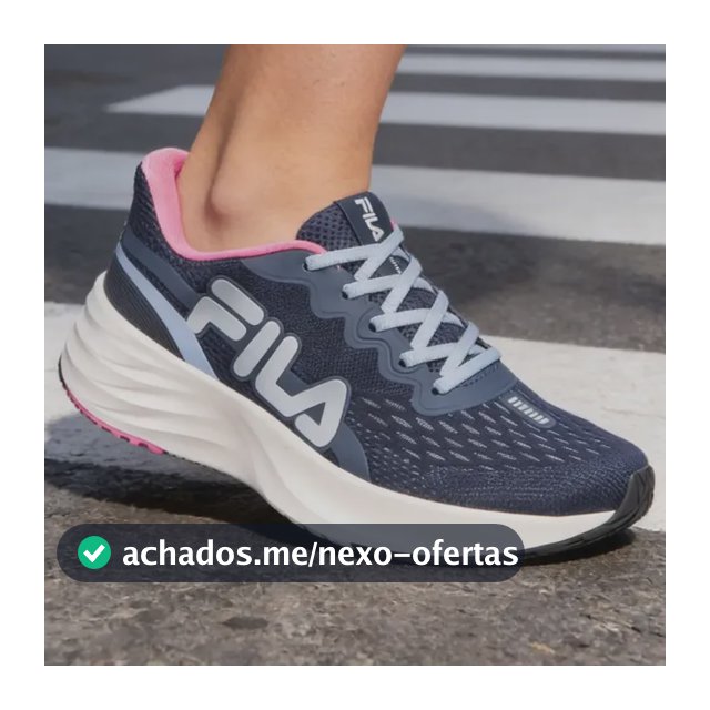 Tênis Fila Feminino Esportivo Racer Comet 2 Corrida Original Marinho/branco Liso 37