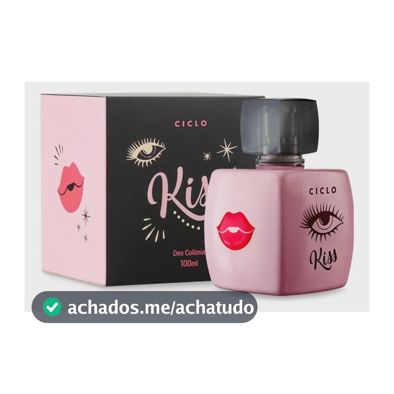 Perfume Deo Colônia Kiss Com Caixa Feminino 100ml Ciclo Cosméticos Presente