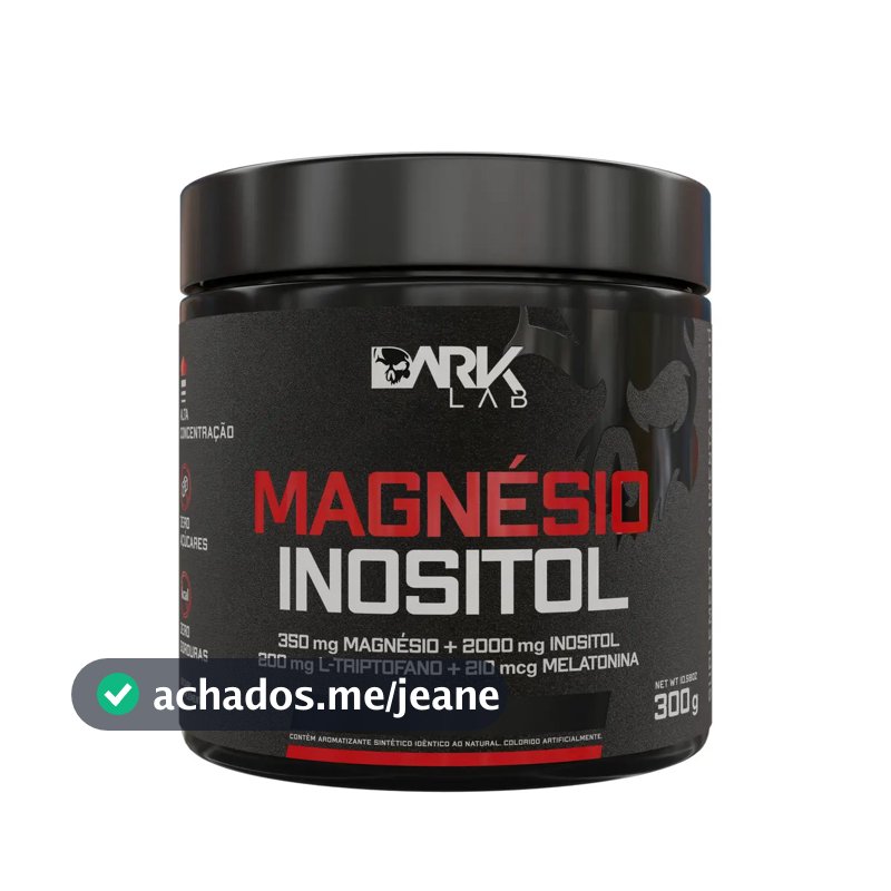 Magnésio E Inositol Taurina Melatonina 300g Dark Lab Limão - 50 Doses