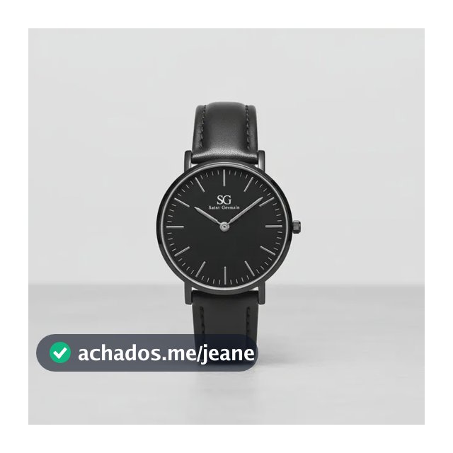 Relógio Masculino Saint Germain Murray Full Black de Couro Sintético Preto
