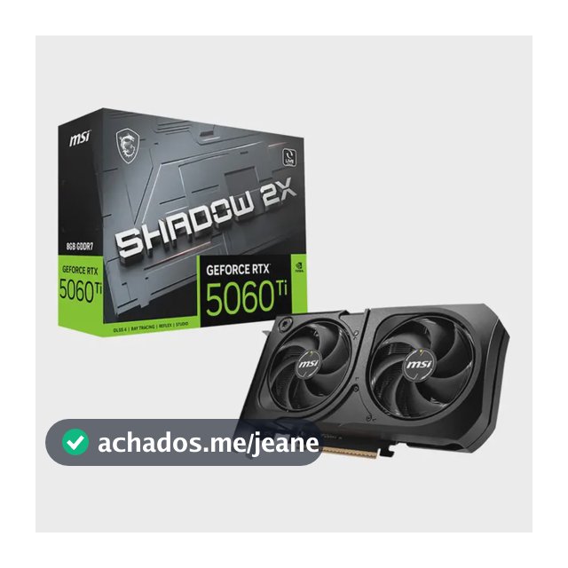 Nvidia MSI Geforce RTX 5060 Ti Shadow 2X 8gb
