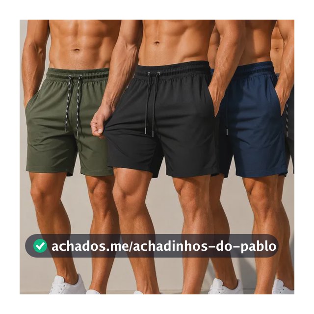 Kit 4 Bermuda Masculino Short Elastano Academia Bolso Casual