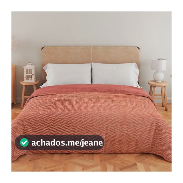 Coberdrom Queen Aveludado Cobre leito Dupla Face 270X250