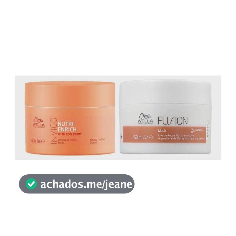 Kit Máscaras Wella Fusion 150ml E Enrich 150ml