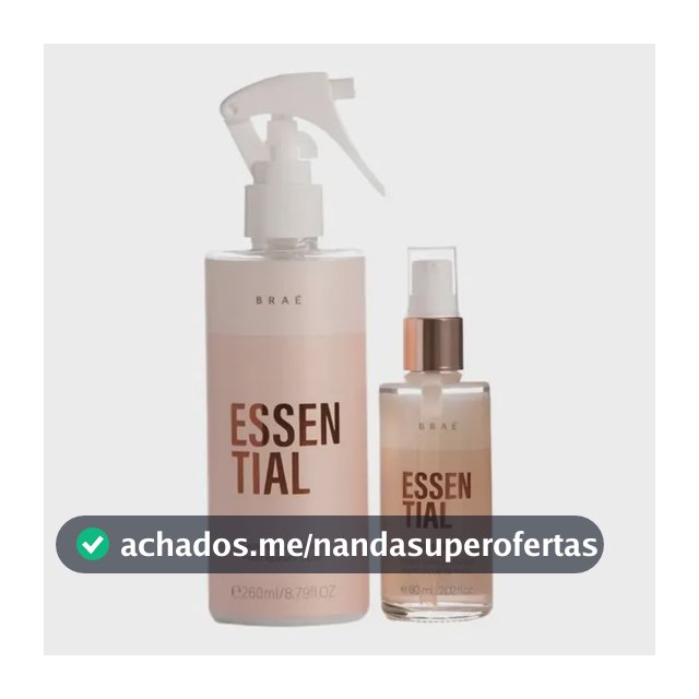 Kit Braé Essential Sérum e Óleo para Cabelos Danificados com Ácido Hialurônico