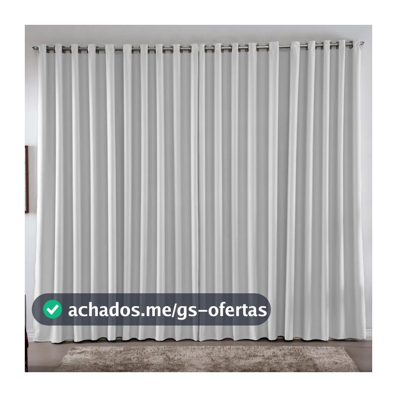 Cortina 3,00x2,50 Metros Blackout Blecaute Gelo Corta Luz Em Tecido Grosso Para Quarto E Sala Casa Laura Enxovais