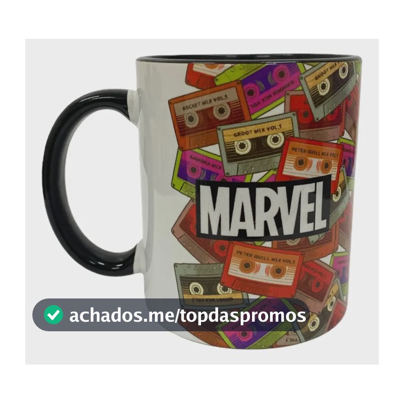 Caneca Groot Marvel 300ml Preta Disney Preto