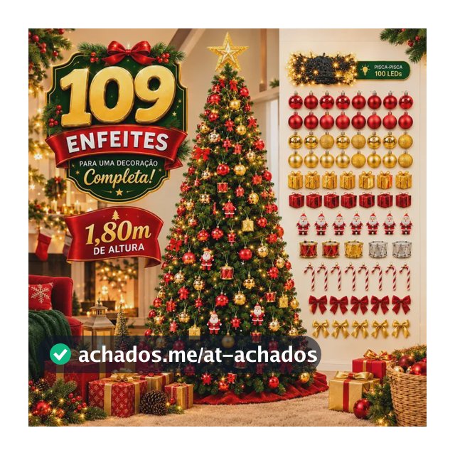 Árvore Natal Pinheiro 180cm Enfeitada Decorada Promoção