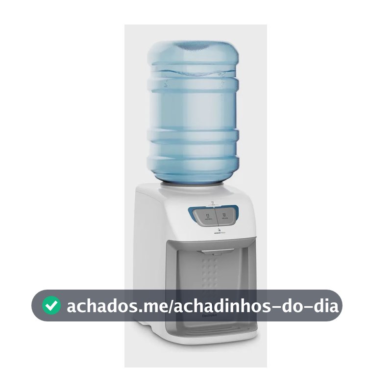 Bebedouro de Água Gelada Fria e Natural Elétrico Eletronico placa Electrolux para galão Bivolt Branco BE11B