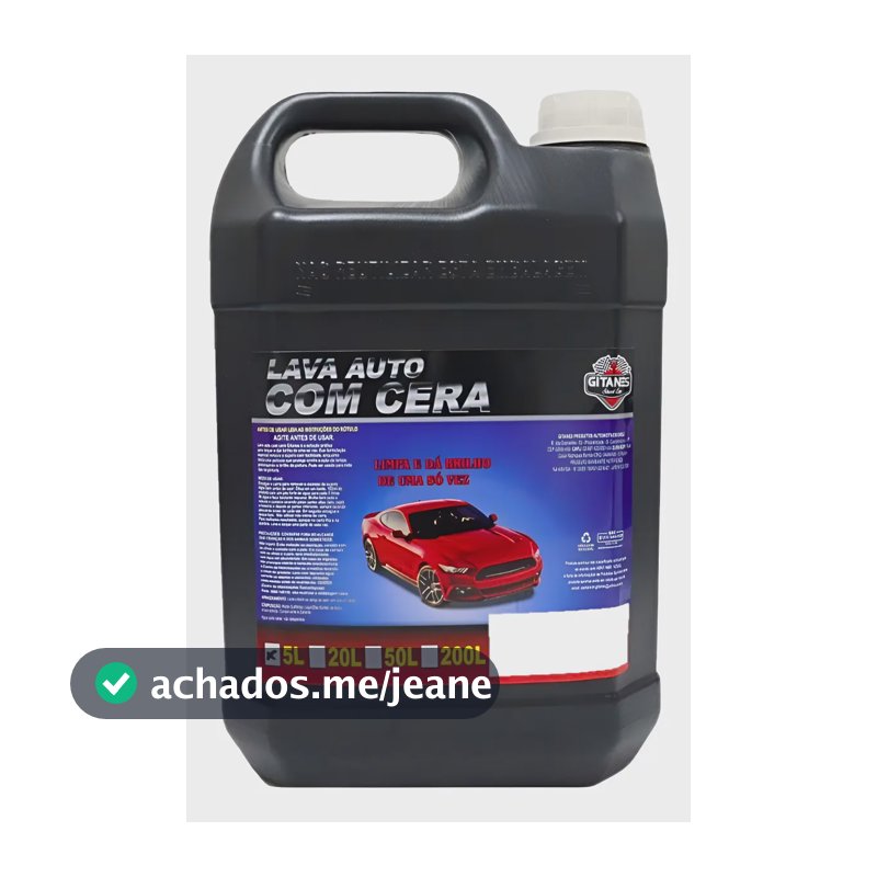 Shampoo Automotivo Lava Auto Com Cera De Carnaúba Gitanes