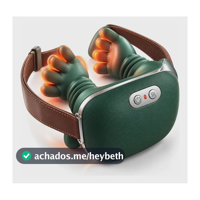 Massageador Pescoço Ombro Recarregável Maozinha Eletrico Vlx 127/220v Verde