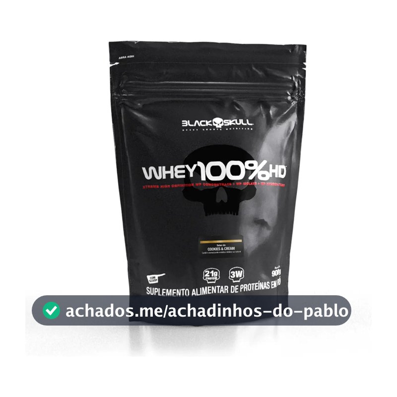 Proteína Black Skull Whey 100% HD em pó sabor Cookies and cream x 900g