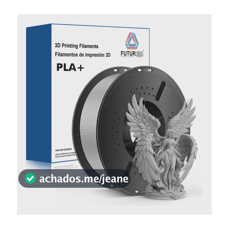 Filamento 3d Futur 3d Pla+ De 1.75mm E 1kg Cinza