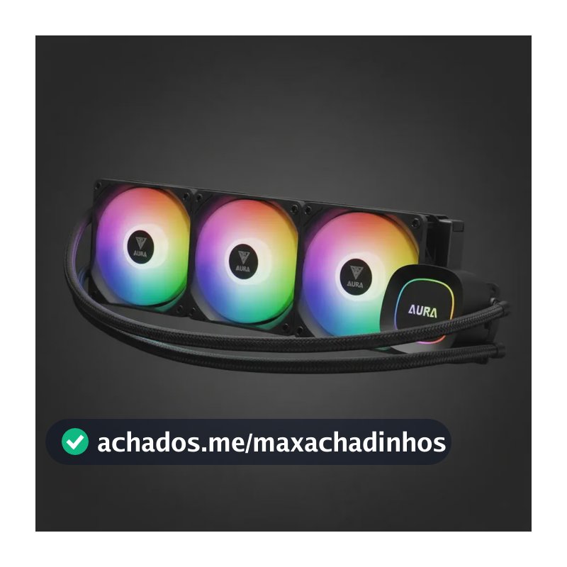 Water Cooler Gamdias Aura Gl360 Lite Preto Argb Am5 Lga 1851