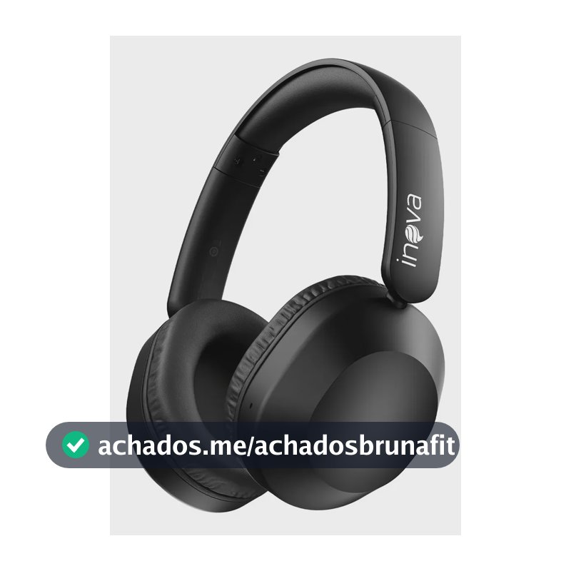 Fone De Ouvido Headphone Bluetooth 6.0 Sem Fio Premium Potente Super Bass Compatível, bateria de 50 Horas Para iPhone Samsung Xiaomi Redmi Lenovo Motorola Esportivo Caminhada Academia Cor Preto Inova