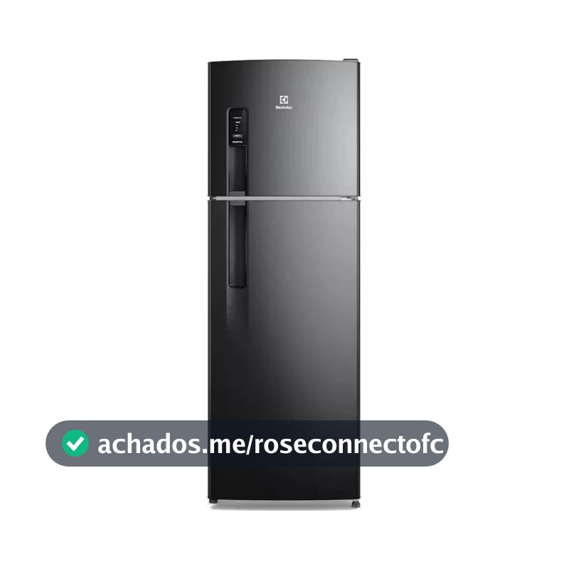 Geladeira Electrolux Frost Free 380L AutoSense Inverter Black Inox Look (IF41B) 127v