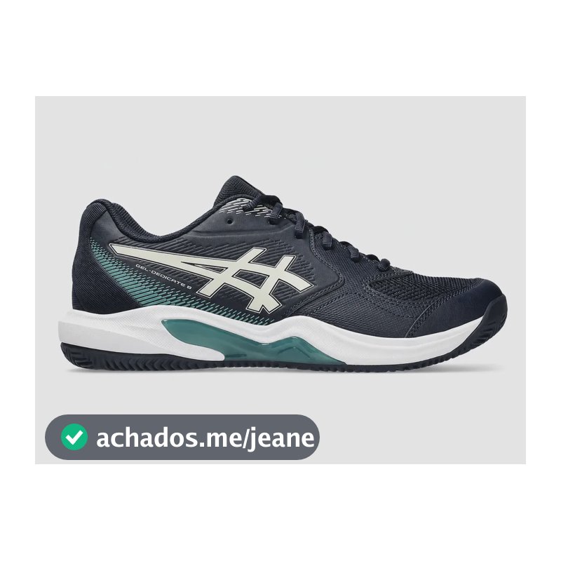 Tênis Asics Gel Dedicate 9 Clay - Midnight/oatmeal Marinho 41 Br