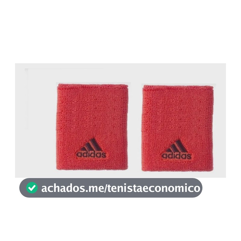 Munhequeira adidas Tennis- Vermelho E Cinza - Grande - Par Vermelho Grande