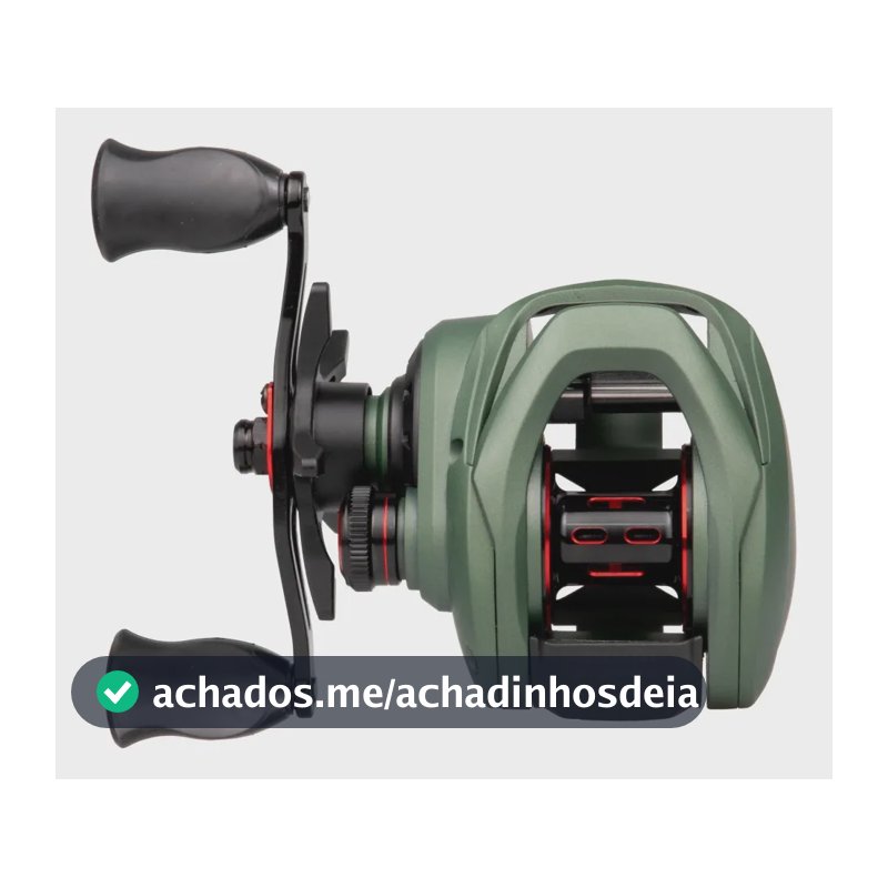 Carretilha Pesca Kawana Luna 186g Drag 8kg 8.2:1 Robusta Verde-escuro Direito