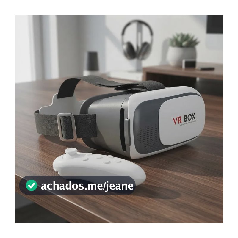 Óculos de Realidade Virtual Top Total Branco Com Controle Para Celular