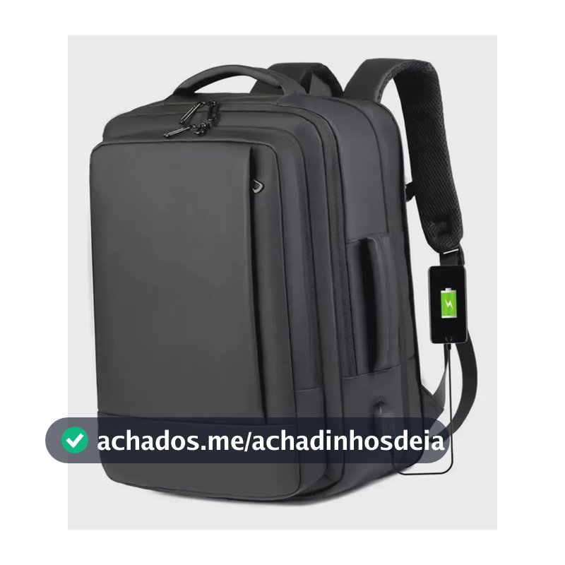 Mochila jiesipote-9242 À Prova D'água Reforçada Expansível Cor Preto