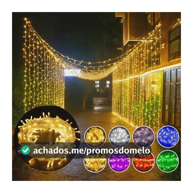 Pisca Pisca 100 Leds Colorido 10m Prova D'água 8 Funções